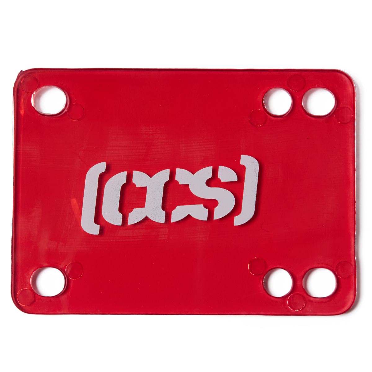 CCS Clear Skateboard Riser Pads - Red - 1/8"