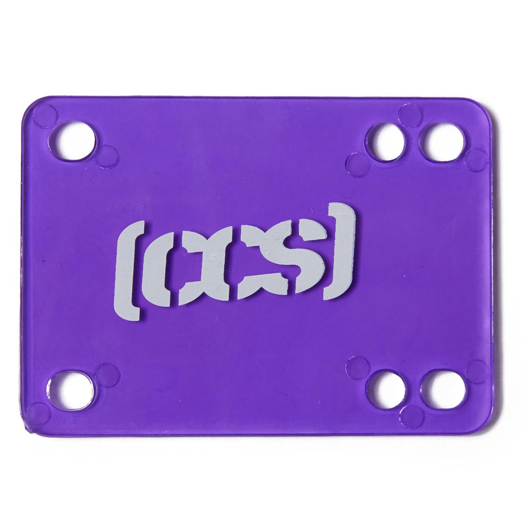 CCS Clear Skateboard Riser Pads - Purple - 1/8"