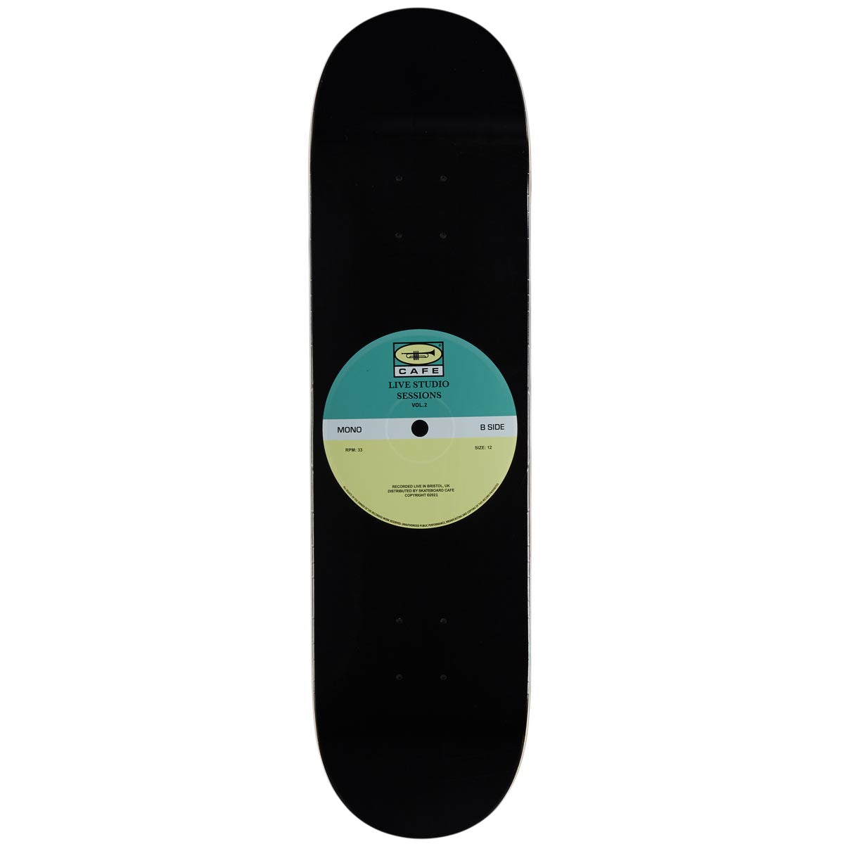 Cafe 45 Retro Edition Skateboard Deck - Teal/Cream - 8.125"