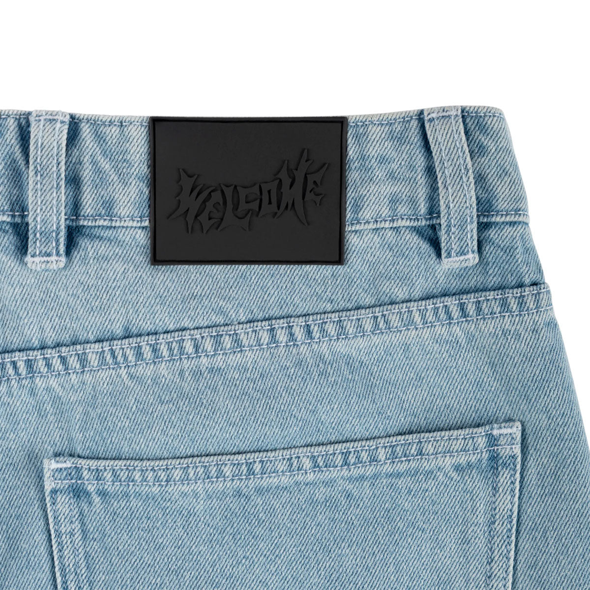 Welcome Linger Baggy Denim Shorts - Washed Blue