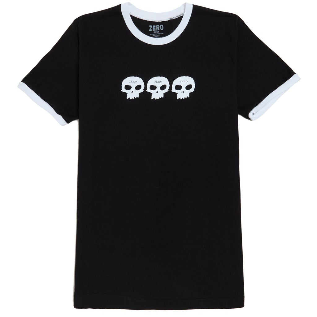 Zero 3 Skull Ringer T-Shirt - Black