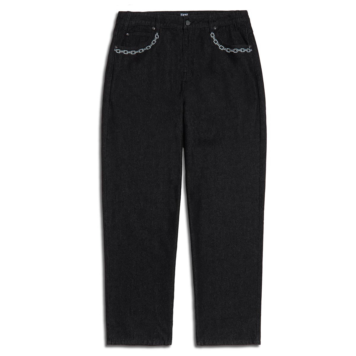 CCS Baggy Taper Denim Jeans - Chain Black