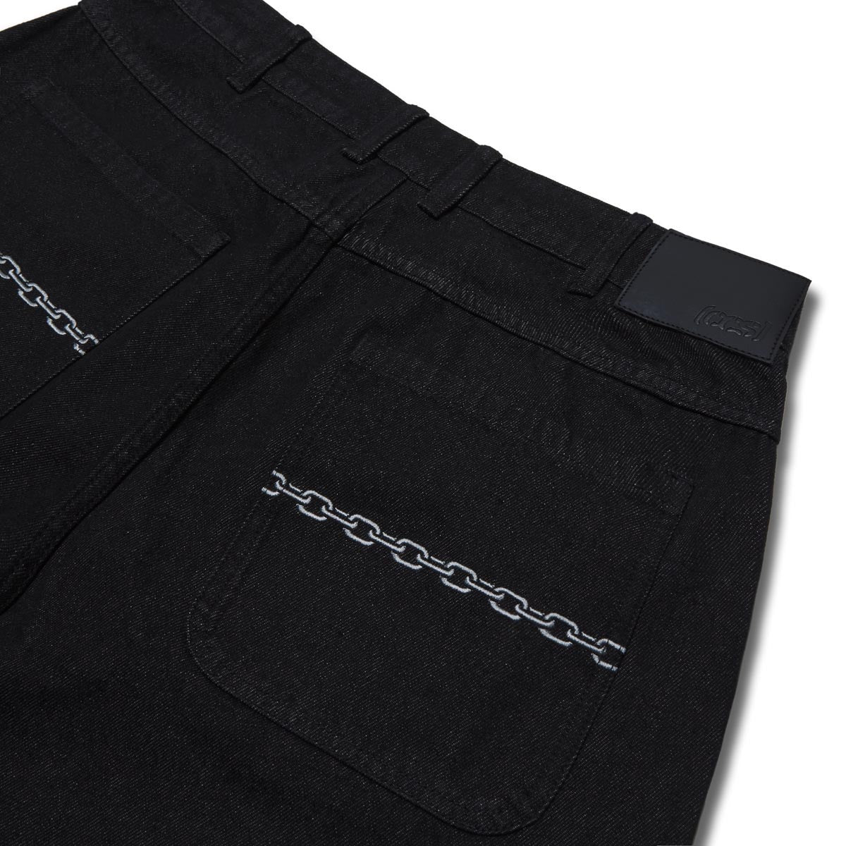 CCS Baggy Taper Denim Jeans - Chain Black
