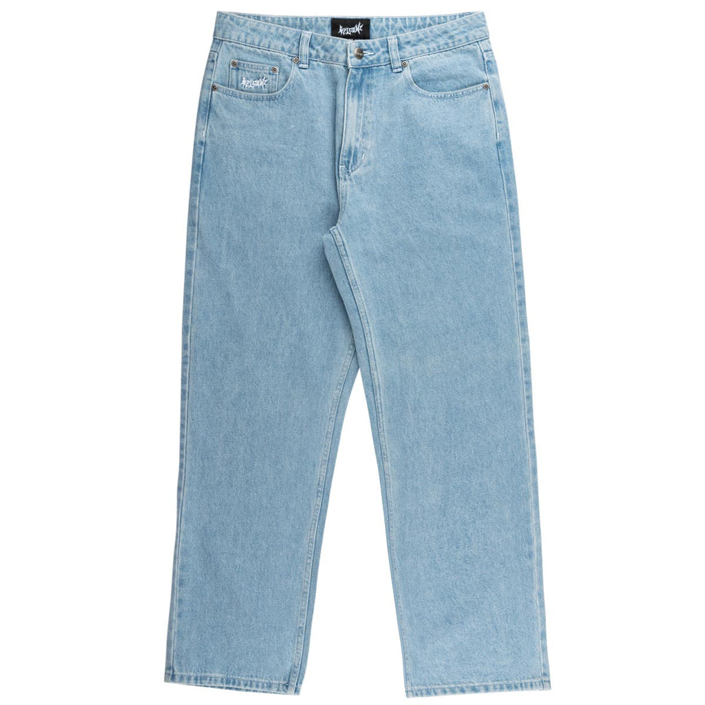 Welcome Immortal Loose Straight Denim Jeans - Washed Blue