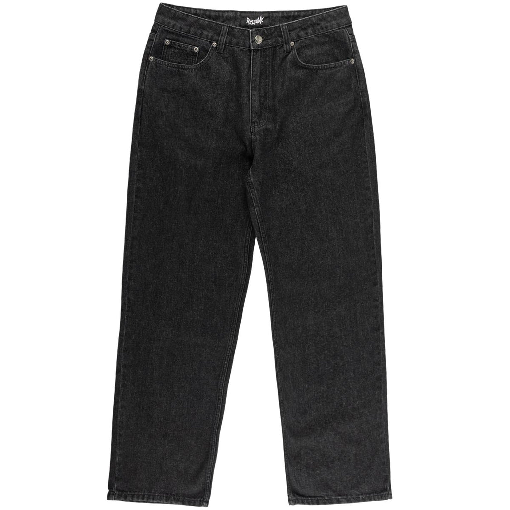 Welcome Immortal Loose Straight Denim Jeans - Washed Black