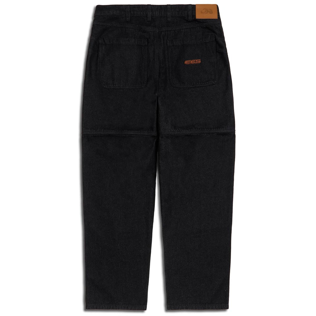 CCS 4x4 Reinforced Baggy Taper Denim Jeans - Black