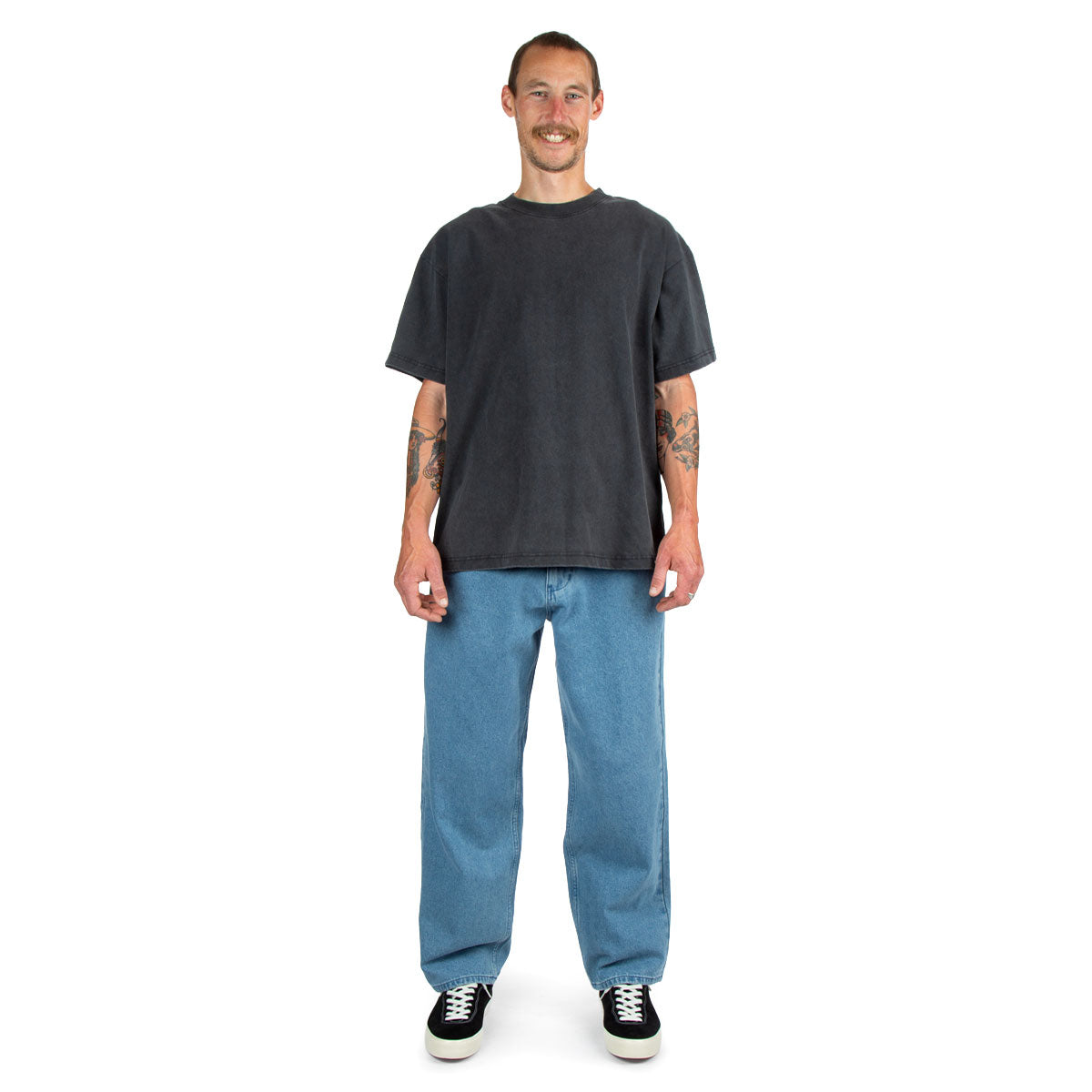 CCS Baggy Straight Denim Jeans - Rinsed Blue