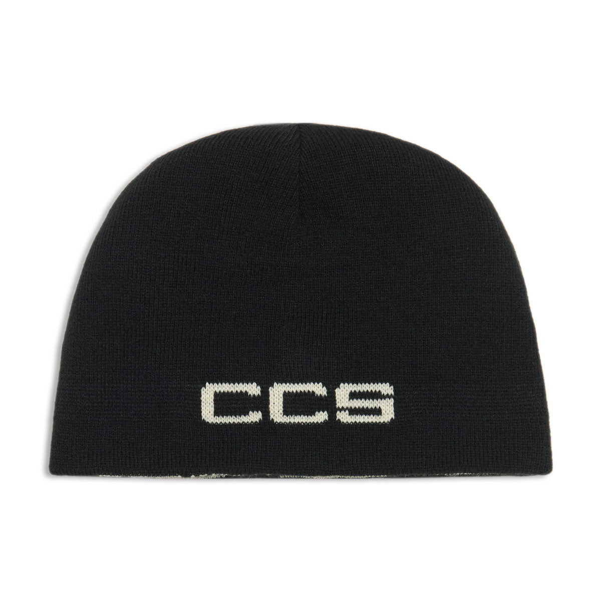 CCS Reversible Cow Skully Beanie - Black/Natural
