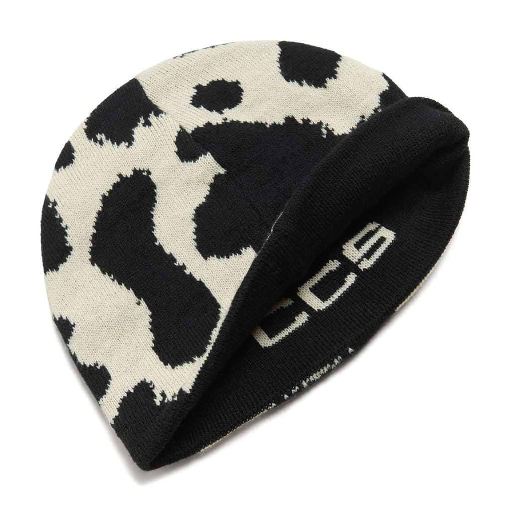 CCS Reversible Cow Skully Beanie - Black/Natural