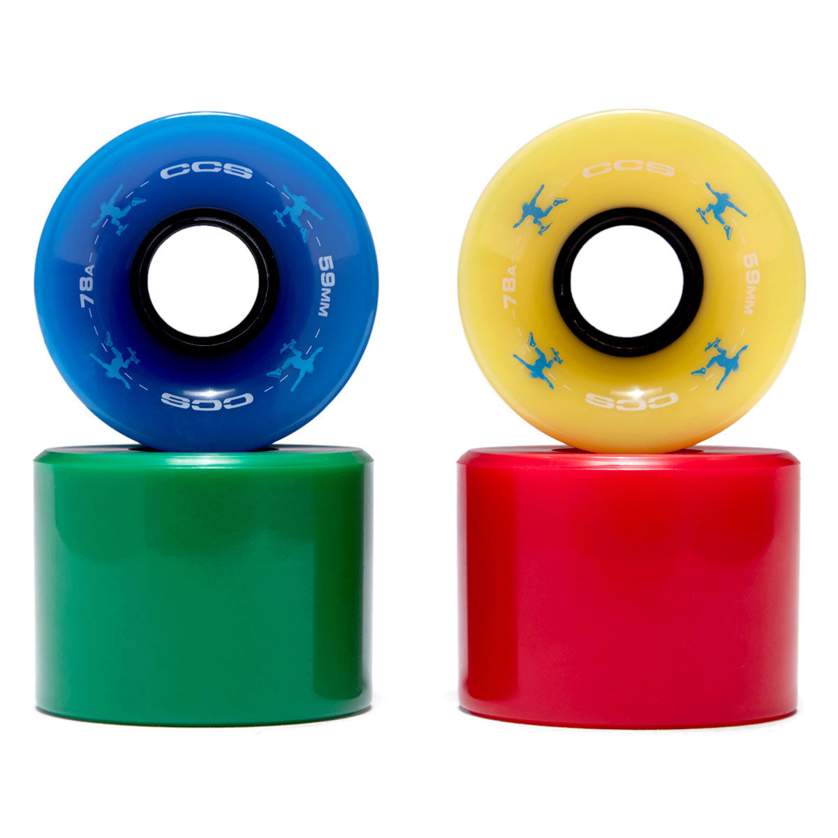 CCS Retro Cruiser 78a Skateboard Wheels - Multi - 59mm