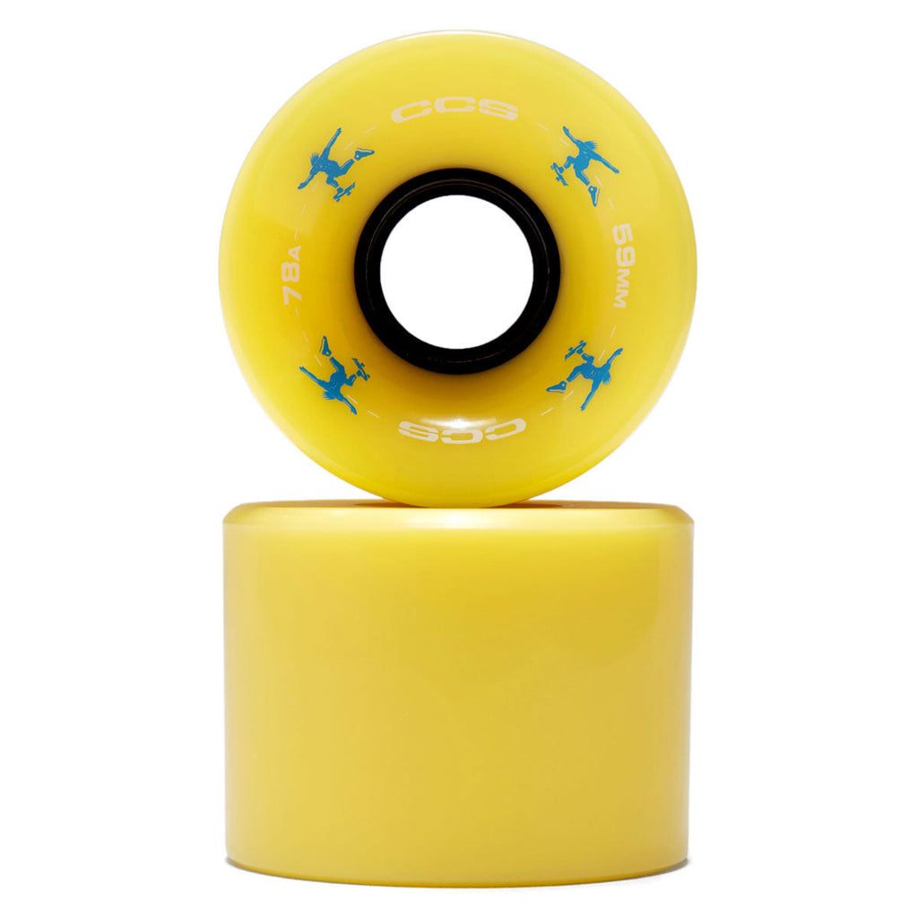 CCS Retro Cruiser 78a Skateboard Wheels - Yellow - 59mm