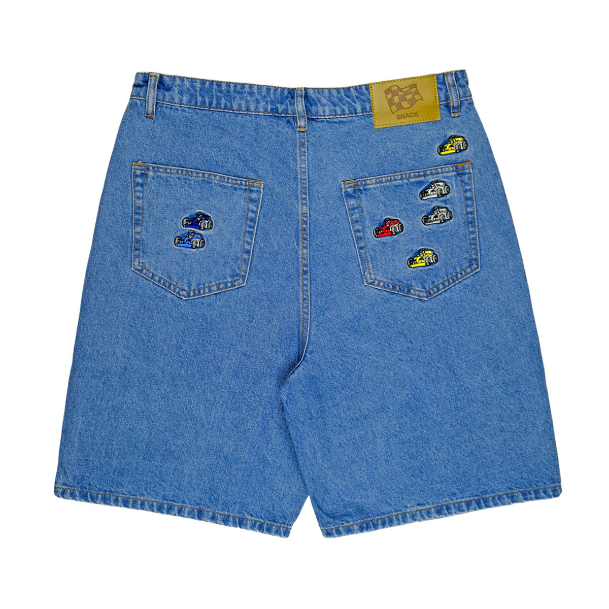 Snack Pole Position Jean Shorts - Skyline Blue