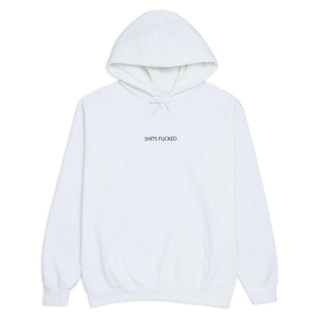 Designer Trash Shits Fucked Hoodie - White