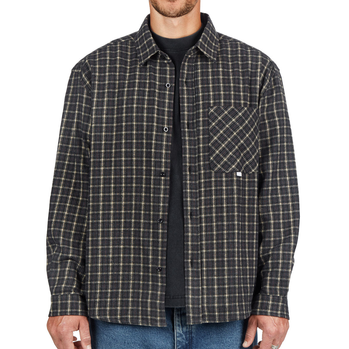 CCS Dial Up Flannel Shirt - Dark Navy
