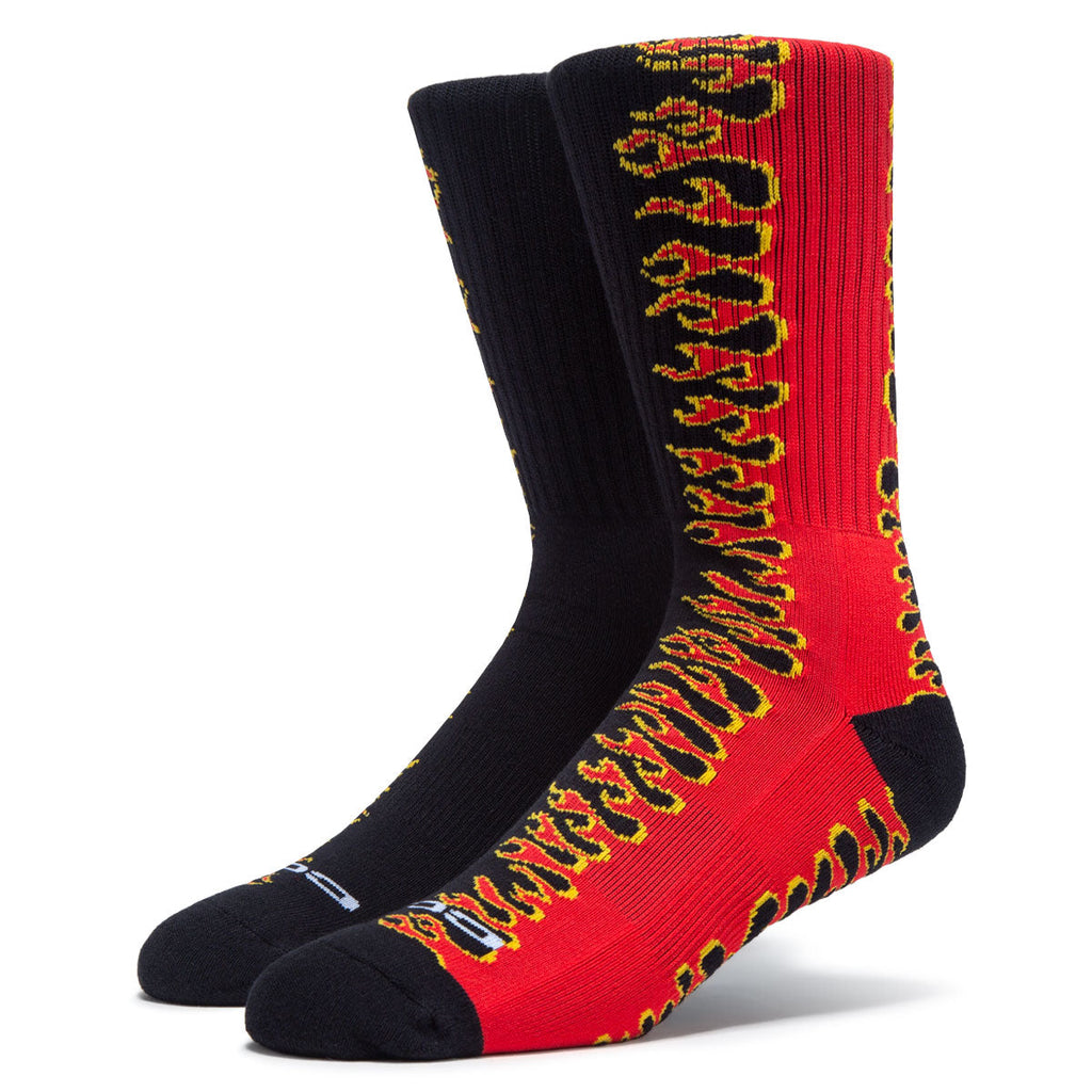 CCS Flames Socks - Black/Red