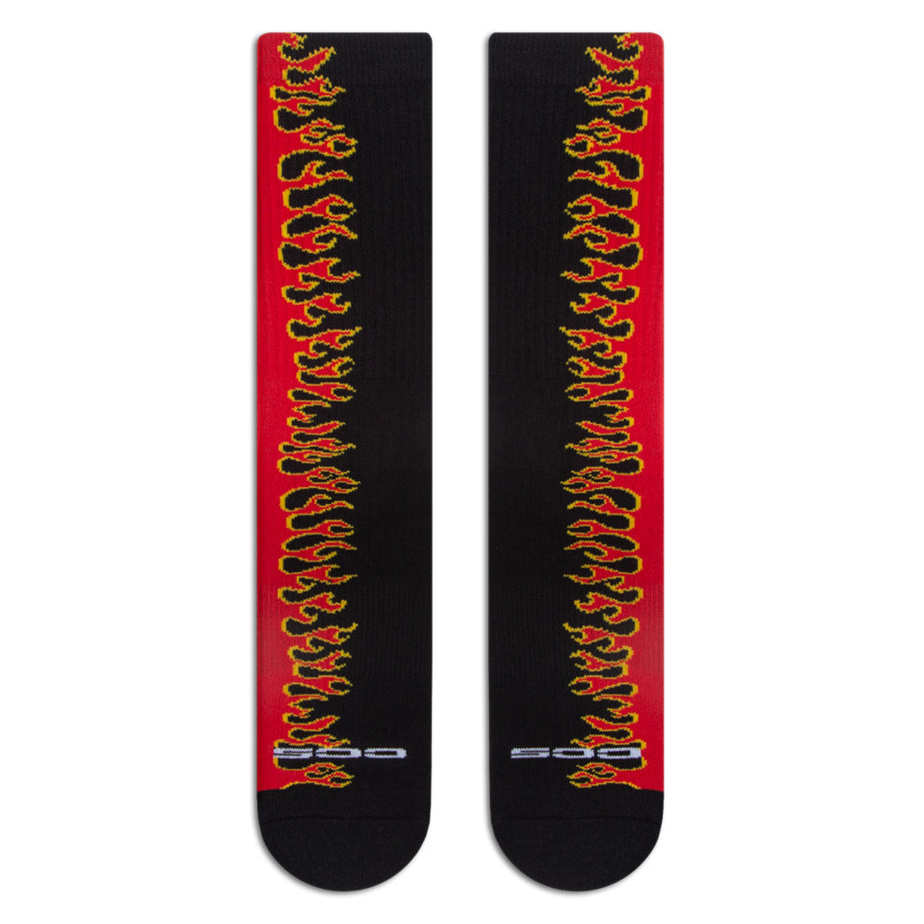 CCS Flames Socks - Black/Red