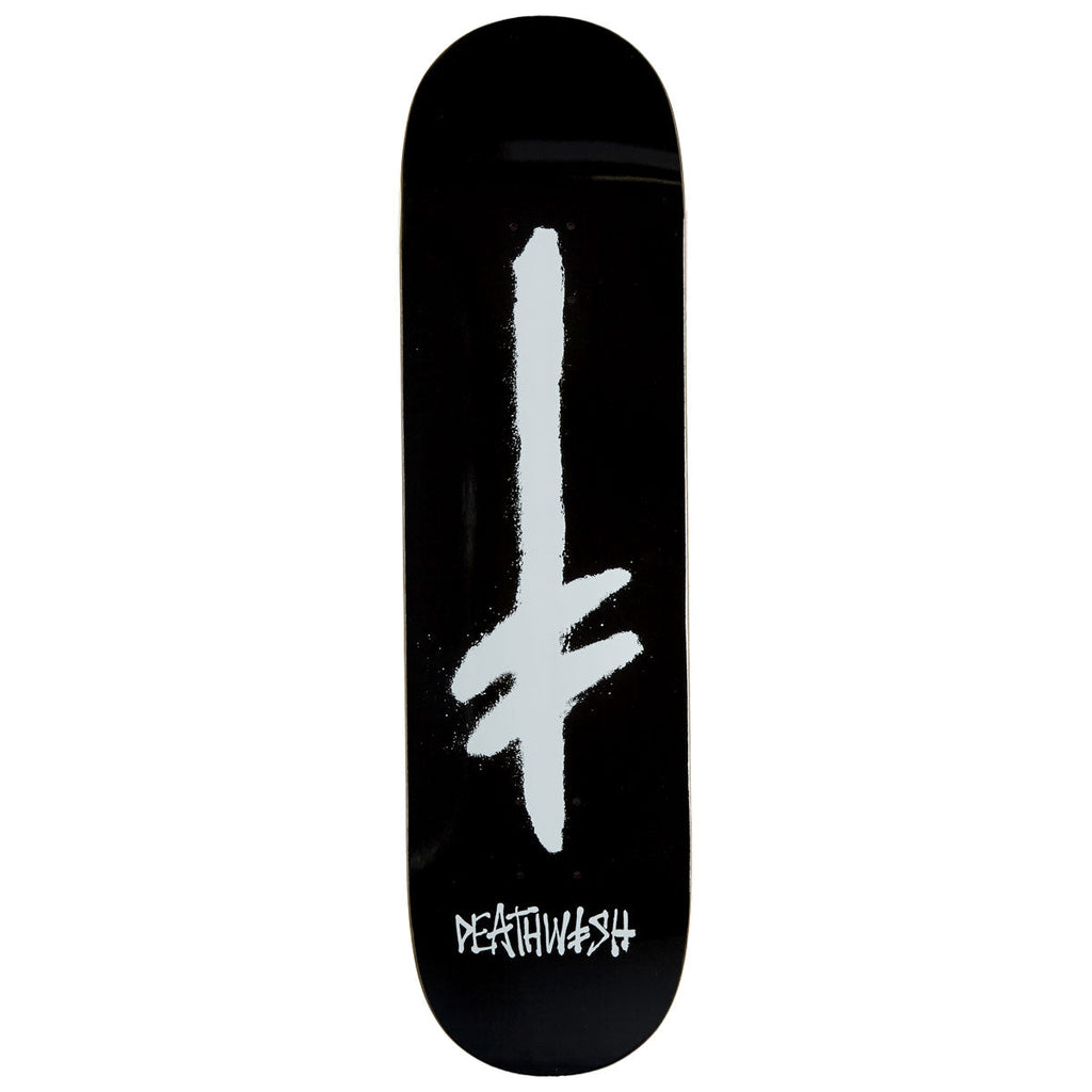 Deathwish Gang Spray Skateboard Deck - Black/White - 8.25"