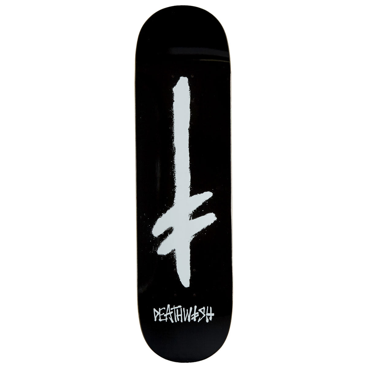 Deathwish Gang Spray Skateboard Deck - Black/White - 8.25"