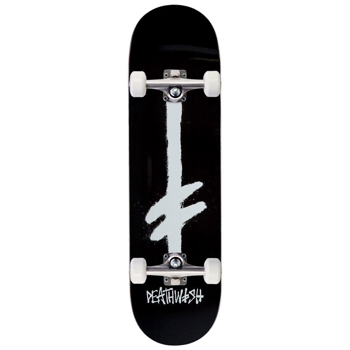 Deathwish Gang Spray Skateboard Complete - Black/White - 8.50"