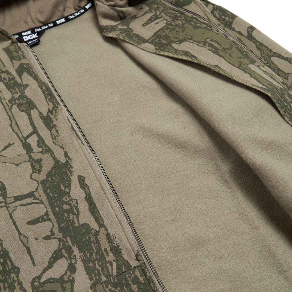 DGK Cortex Zip Up Hoodie - Bark Camo