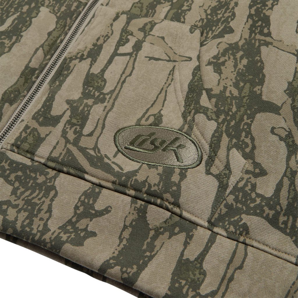DGK Cortex Zip Up Hoodie - Bark Camo