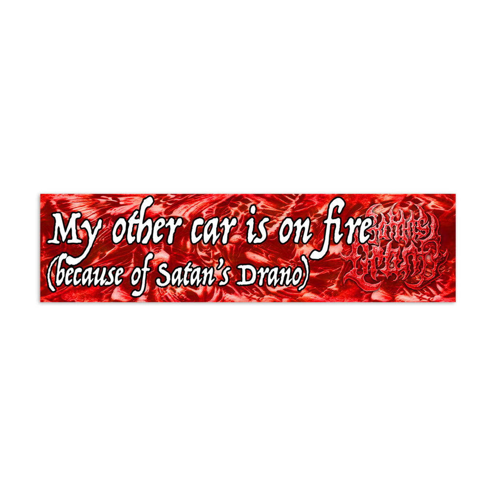Satan's Drano Bumper Sticker - Red