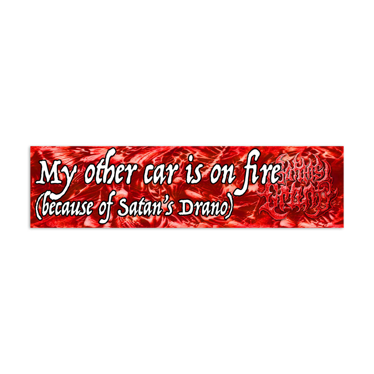 Satan's Drano Bumper Sticker - Red