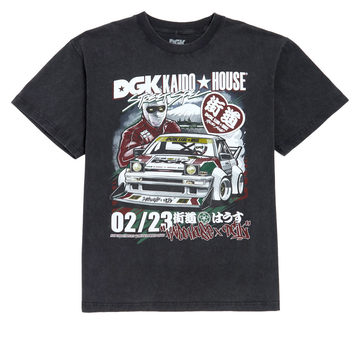 DGK x Kaido House Raceway T-Shirt - Vintage Black