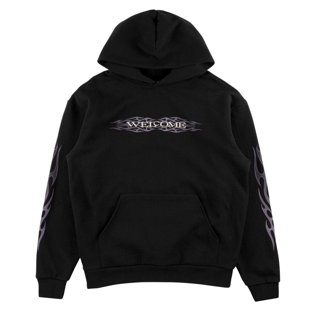 Welcome Brevity Hoodie - Black/Purple