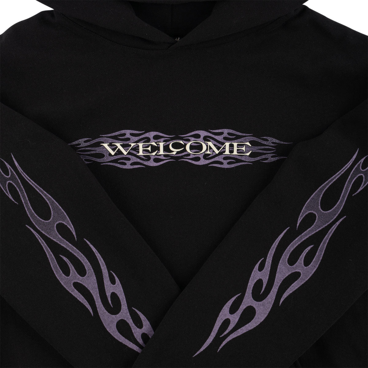 Welcome Brevity Hoodie - Black/Purple