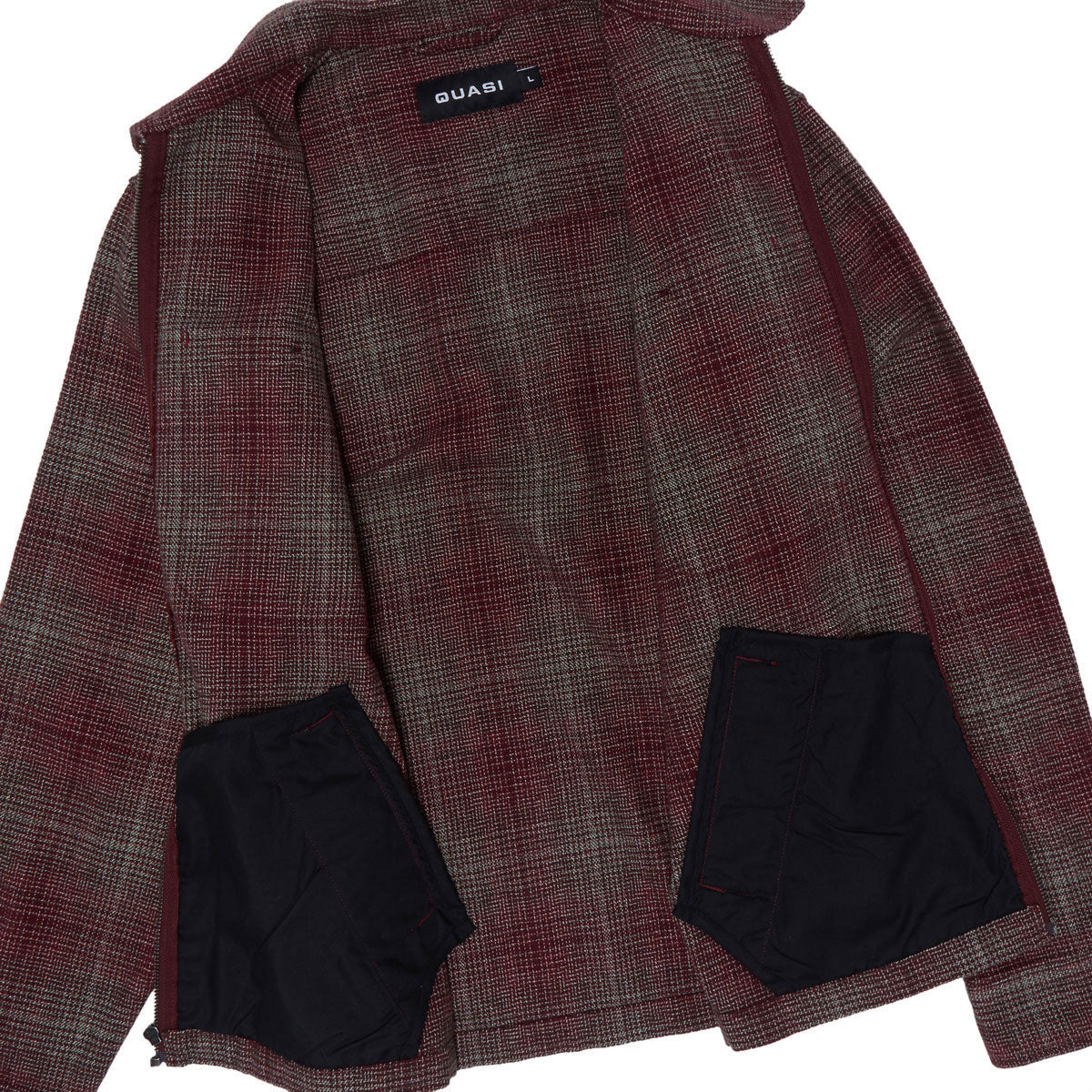 Quasi Grain Full Zip Shirt Jacket - Oxblood