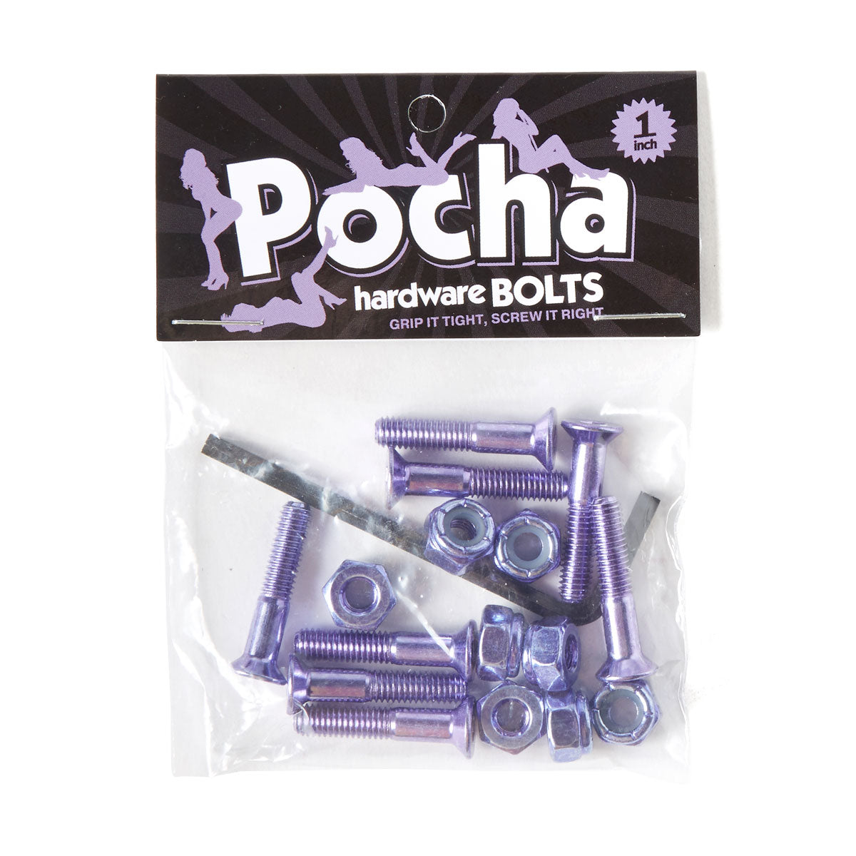 Pocha World Party Allen Hardware - Purple - 1"