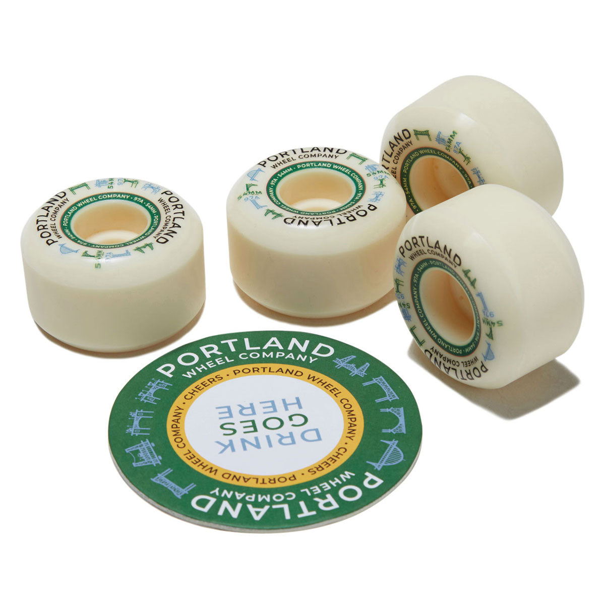 Portland Wheel Company Bridge Town 97d Skateboard Wheels - 54mm