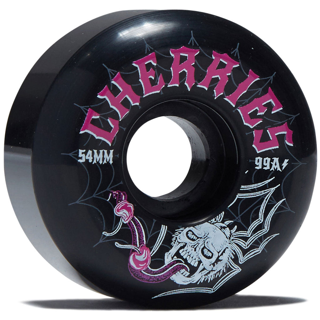 Cherries Spiders Conical Shape 99a Skateboard Wheels - Black - 54mm