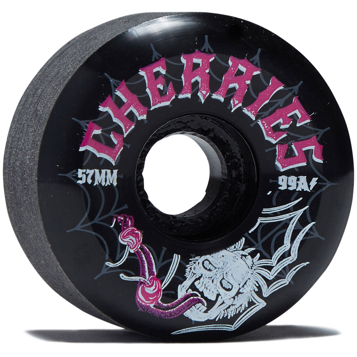 Cherries Spiders Conical Shape 99a Skateboard Wheels - Black - 57mm