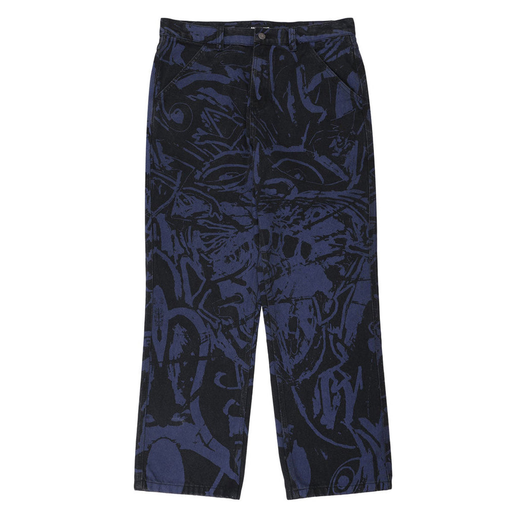 Passport Goes Around Workers Club Classic Jeans - Black/Navy