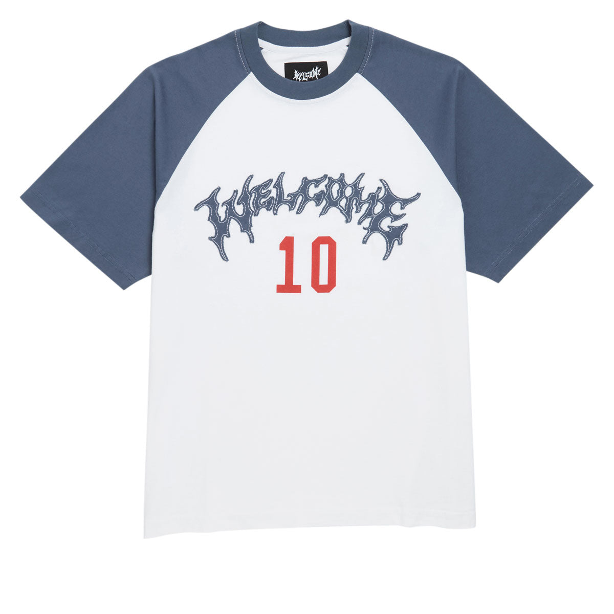 Welcome Dugout Raglan T-Shirt - White/Navy