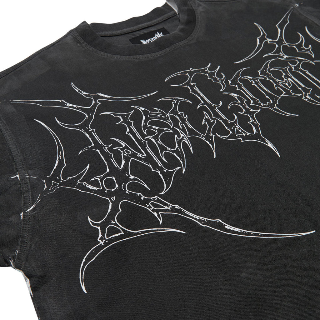 Welcome Grapple Camo Knit T-Shirt - Black/White