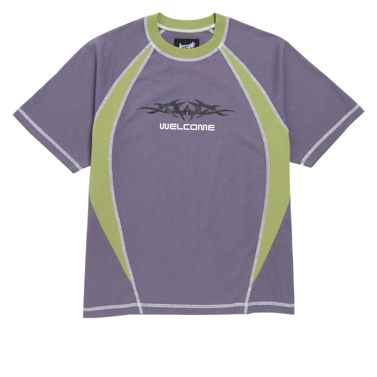 Welcome Rash Paneled T-Shirt - Grape