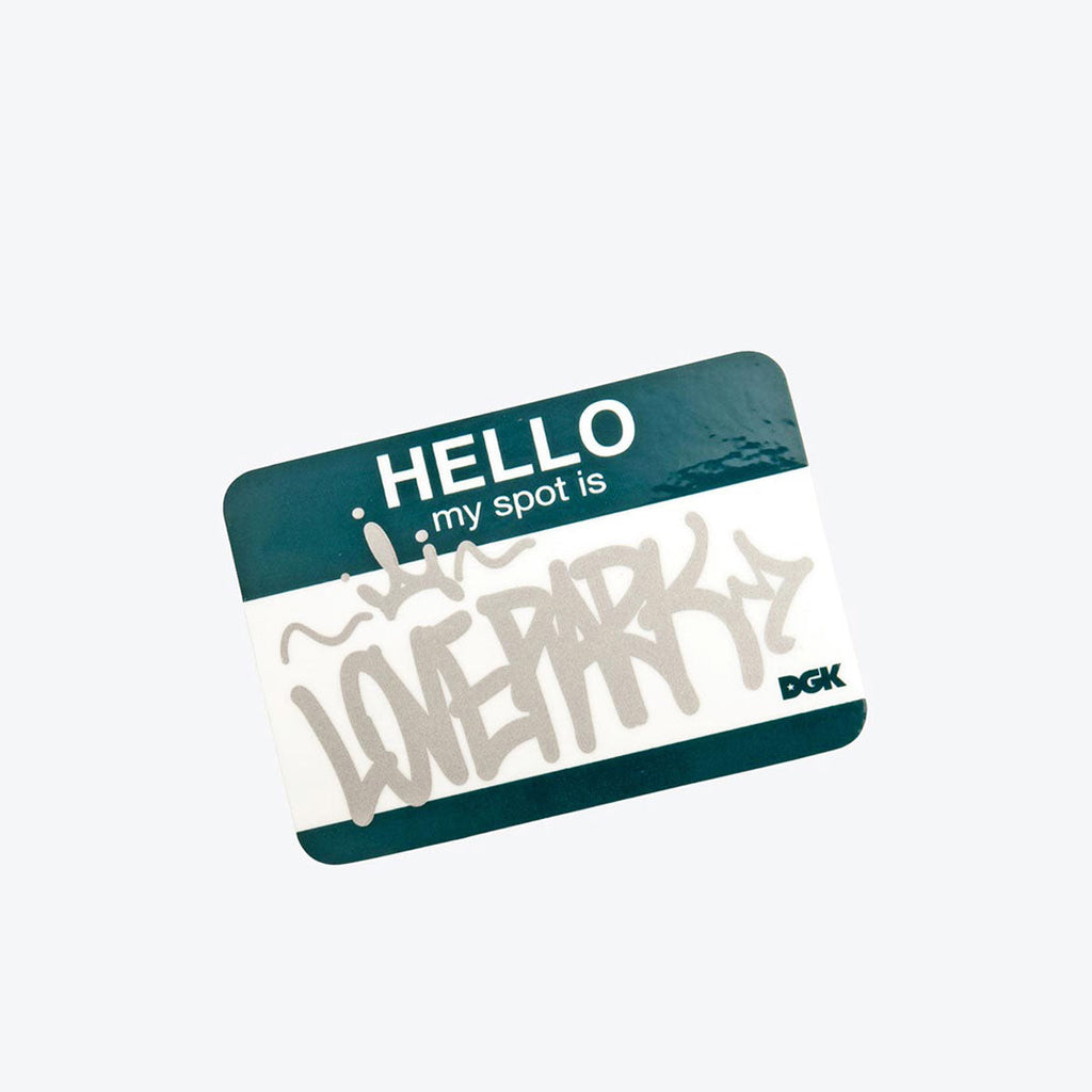 DGK My Spot Is Love Park Sticker - Green