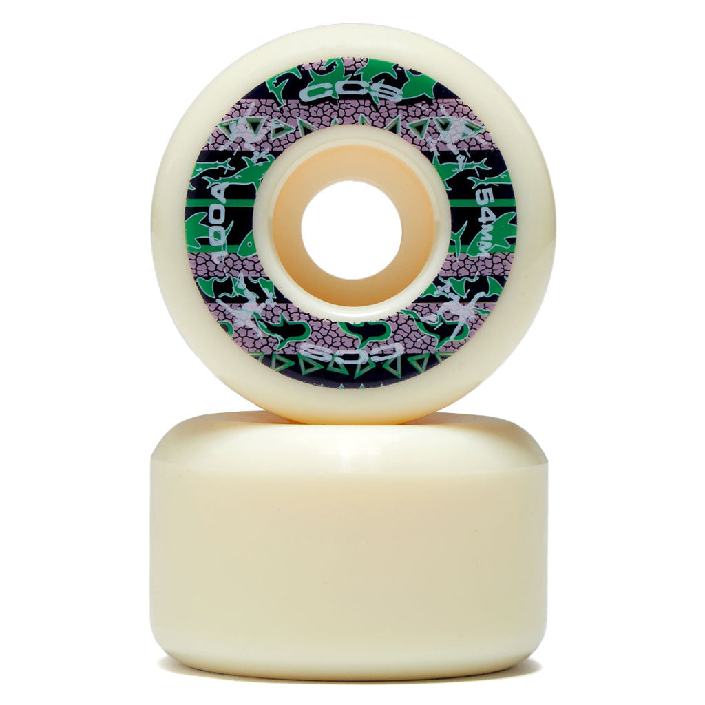 CCS Wide 100a Skateboard Wheels - White - 54mm