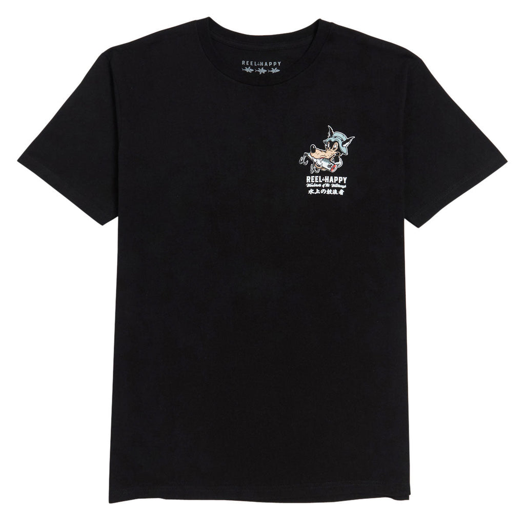 Reel Happy Popper T-Shirt - Black