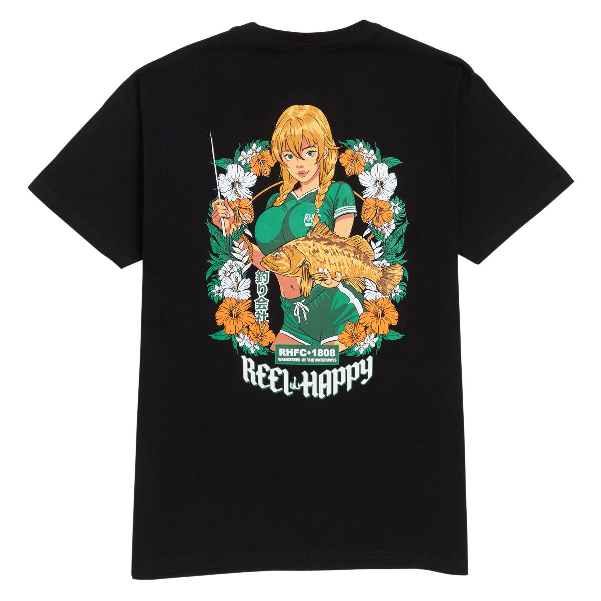 Reel Happy Goldie T-Shirt - Black