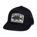 Reel Happy Bass Country Trucker Hat - Black