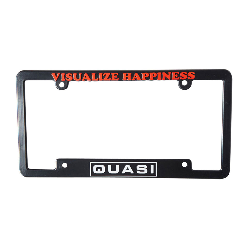 Quasi Happiness License Plate Cover - Black