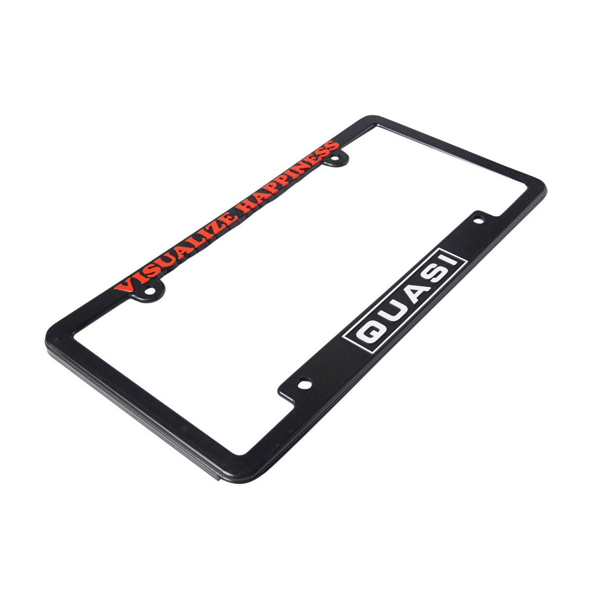 Quasi Happiness License Plate Cover - Black