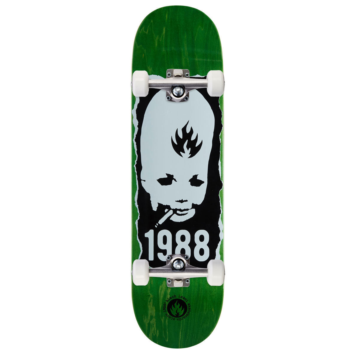 Black Label Thumbhead Torn Skateboard Complete - 8.25"