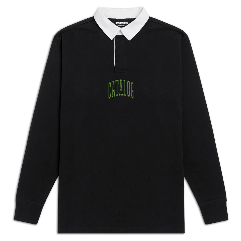CCS Catalog Embroidered Rugby Shirt - Black