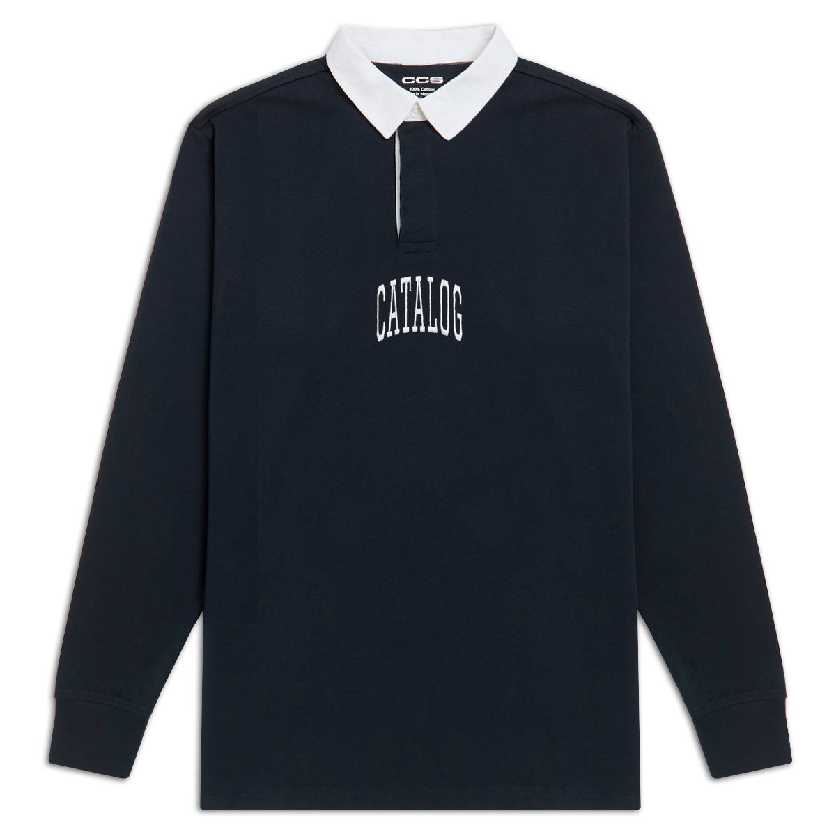 CCS Catalog Embroidered Rugby Shirt - Navy