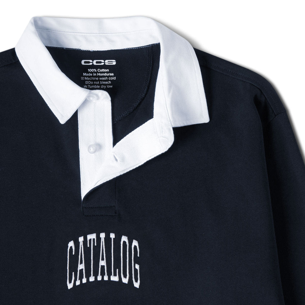 CCS Catalog Embroidered Rugby Shirt - Navy